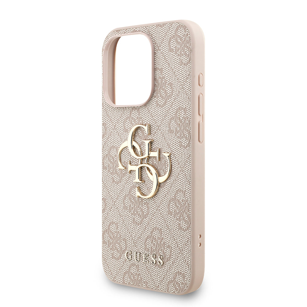 Guess iPhone 15 Pro Orjinal Lisanslı PU Deri Bilek Askı İpli Metal Büyük 4G ve Yazı Logolu Kılıf Guess iPhone 15 Pro Orjinal Lisanslı PU Deri Bilek Askı İpli Metal Büyük 4G ve Yazı Logolu Kılıf